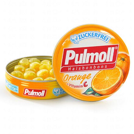 Pastilles orange vitamine C sans sucre boîte de 45g
