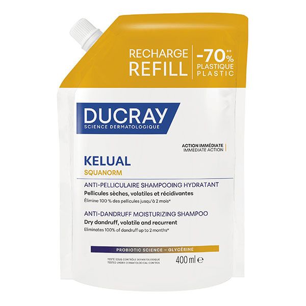 Kelual Squanorm Shampooing Hydratant Anti-pelliculaire Eco-Recharge 400 ml