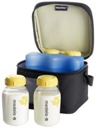 Cooler Bag Compartiment et Bloc Réfrigérant + 4 Biberons 150 ml