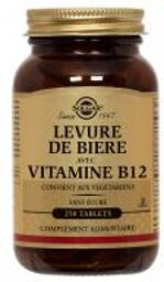 Levure de Bière avec Vitamine B12 250 Comprimés - Flacon 250 comprimés