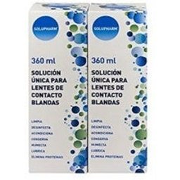 solution unique pour lentilles de contact souples 2x360ml