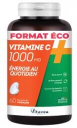 Vitamine C 1000 mg - Énergie au Quotidien - Format Éco - 60 Comprimés - Pot 60 comprimé