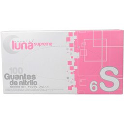 Luna Guantes Nitrilo Negro Sin Polvo Talla S 100uds