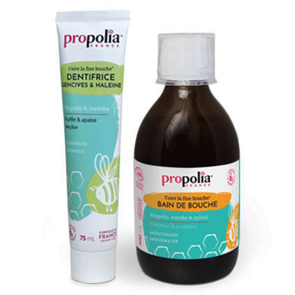 Dentifrice 75 ml + Bain de Bouche 300ml Propolis & Menthe