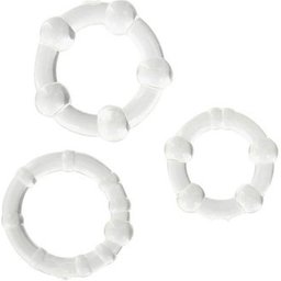 Set Trois Anneaux Pénis Transparent 3 pcs