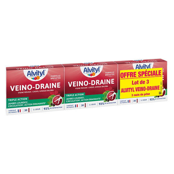 Veino-Draine Circulation, jambes légères dès 12 ans 3 x 30 gélules