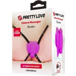 Massager Clitoris Heartbeat 10 Modes Purple 1ut