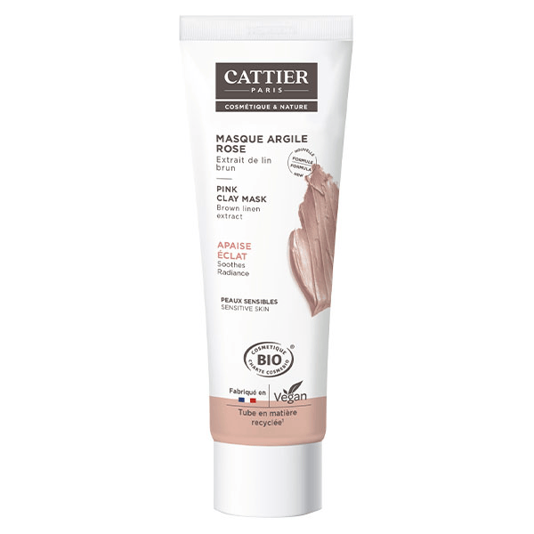 Argile Rose Masque Extrait de Lin Brun Bio 100ml