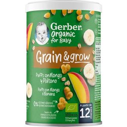 Organic Puffs Snacks de Cereales con Mango y Plátano 35g
