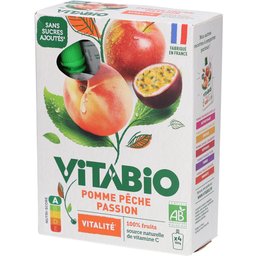 Vitabio Gourdes de Fruits Pomme Pêche Passion