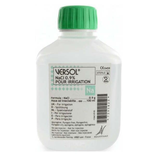 Versol Sérum Physiologique Bouteille pour Irrigation 500ml