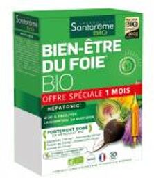 Bien-Être du Foie Bio Offre Promotionnelle 30 Ampoules Nouveau - Boîte 30 ampoules de 10 ml