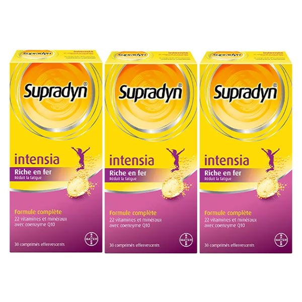 Intensia Vitamines Minéraux et Fer 3x30 Comprimés Effervescents