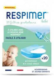 Respimer Filtres Pour Mouche Bébé 20 Unités / Dispo 15/09/2021 - Boîte 20 filtres protecteurs