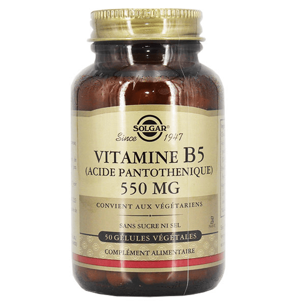 Vitamine B5 -Acide Pantothénique- 550mg 50 gélules végétales