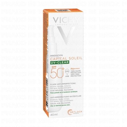 Capital Soleil - UV Clear Fluide Anti-Imperfections SPF 50+ flacon 40ml