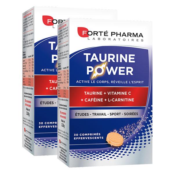 Forté Pharma Taurine Power Lot de 2x30 comprimés effervescents Programme 2 mois