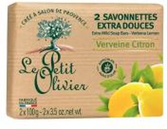 Savon Solides Extra Doux Verveine Citron 2 x 100 g - Lot 2 Pains de 100 g