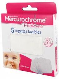 Pitchoune Lingettes Lavables 12 x 12 cm 5 Lingettes - Boîte 5 lingettes