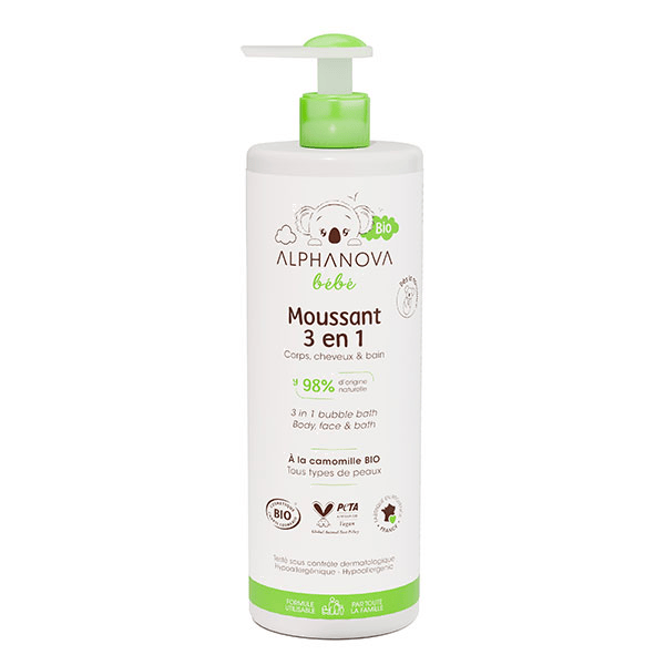 Bébé Moussant 3 en 1 bio* 400ml