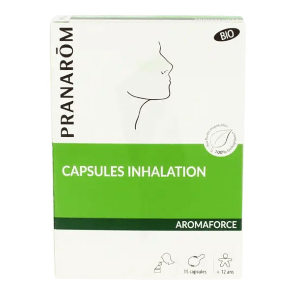 Aromaforce Inhalation Bio 15 capsules + Inhalateur Offert