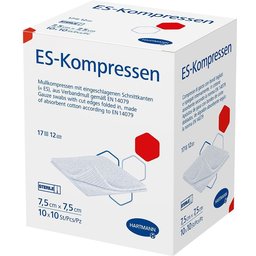 ES Compresses stériles 7,5 x 7,5 cm