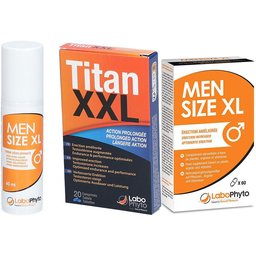 Set Men Size XL Erection améliorée + MensizeXL Crème + Titan XXL Erection améliorée