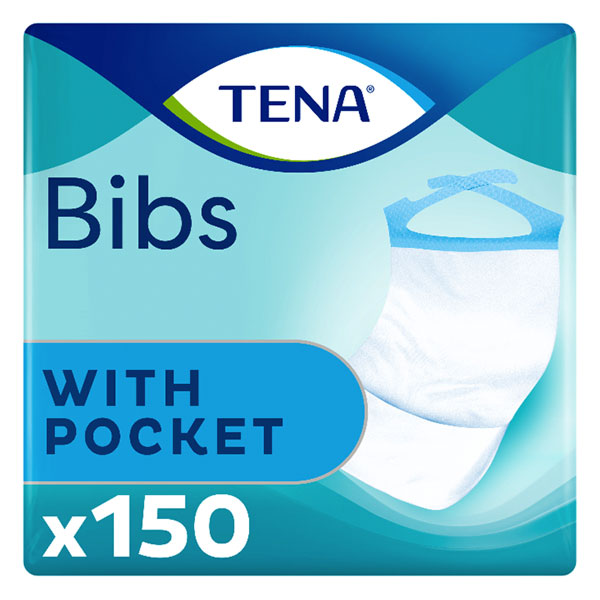Bibs Bavoir Jetable avec Poche Taille S/M 150 unités