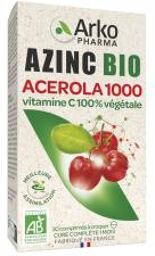 Azinc Naturel Acerola 1000 Bio 30 Comprimés - Boîte 30 comprimés + 30 capsules