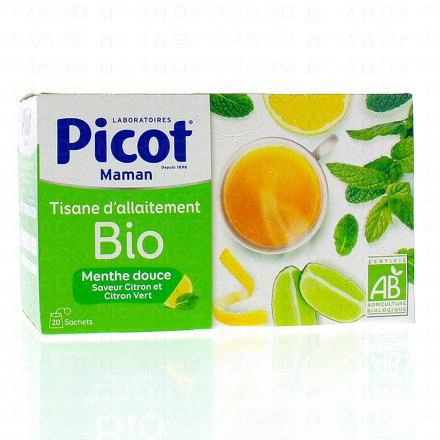 Tisane allaitement bio saveur Menthe douce citron vert x20 sachets