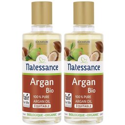 Natessance Huile d’Argan Bio 100 % Pure Pressée à Froid Visage Corps Cheveux