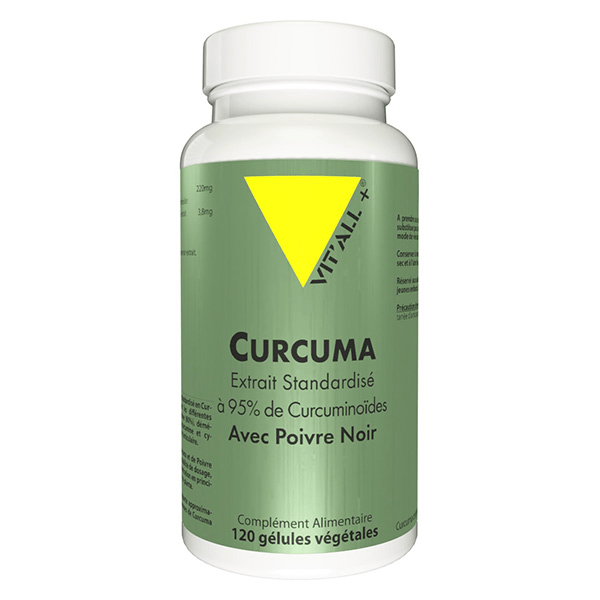 CURCUMA Extraits Standardisés avec POIVRE NOIR 120 gélules végétales