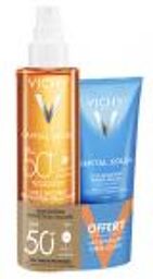 Capital Soleil Huile Invisible Protection Cellulaire SPF50+ 200 ml + Lait Apaisant Après-Soleil 100 ml Offert - Lot 2 produits dont 1 offert