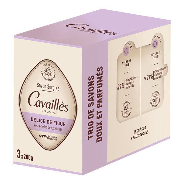 Cavailles Savon surgras Délice de figue 3X200gr