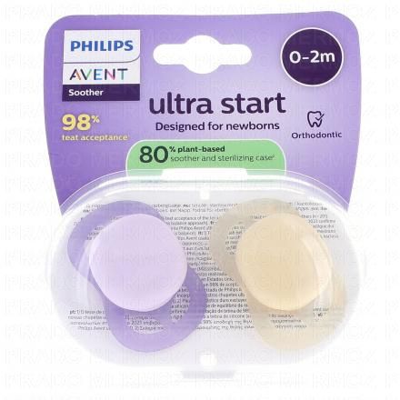 Ultra Start 0-2mois lot de 2 beige / violette unies