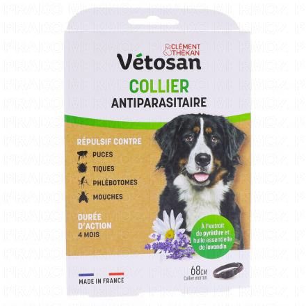 CLEMENT THEKAN Vétosan - Collier Répulsif pour chien 68cm