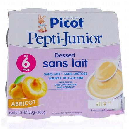 Pepti-Junior Crème dessert sans lait saveur abricot 4x100g