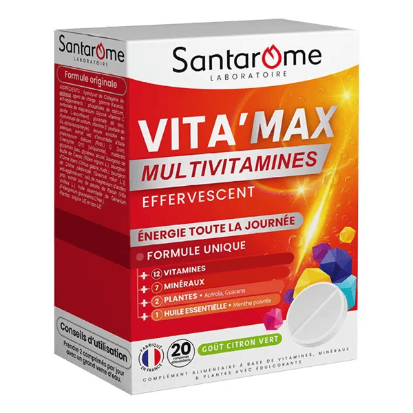 Vita'max Multivitamines Effervescent Energie 30 comprimés