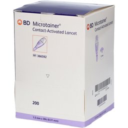 Microtainer® Contact Activated Lancettes 30 G x 1,5 mm (0,31 mm)