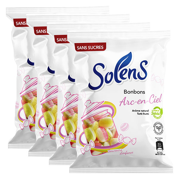 Bonbons sans Sucres Arc-en-Ciel 100g - Lot 4