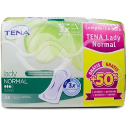 Discreet Serviettes Absorbant d'Urine Léger Normal 24 + 12 uds