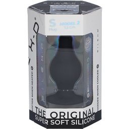 Plug Premium en Silicone Noir Small Modèle 2 (7,2 x 3,4 cm)