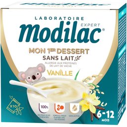 Mon 1er Dessert Sans Lait Vanille 6-36 Mois 10 Sachets