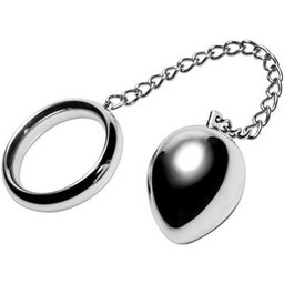 Cock Ring 40mm Chaîne avec Boule Métal 1ut