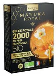 Gelée Royale 2000 Miel de Manuka Bio - 20 Ampoules - Boîte 20 ampoules de 10 ml