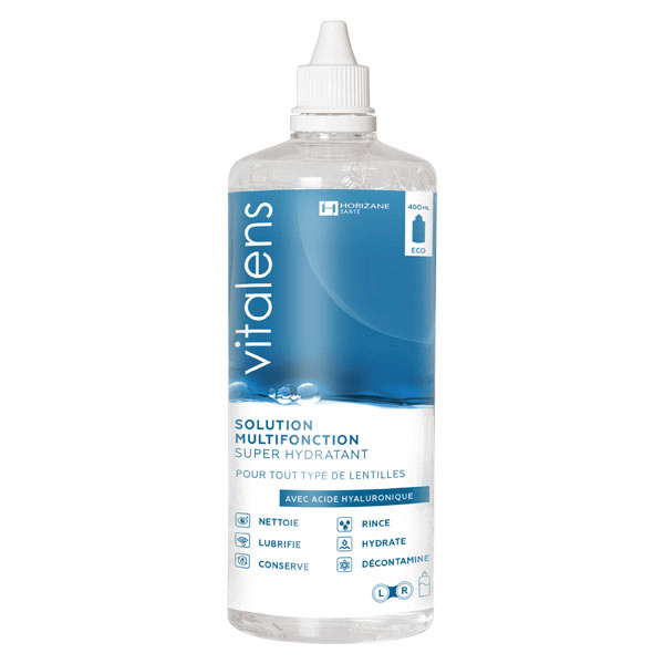 Solution de Nettoyage Multifonction pour Lentilles Souples 400ml