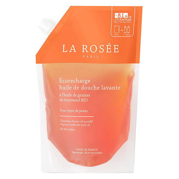 Ecorecharge Huile De Douche Lavante À L'Huile De Graines De Tournesol Bio - 800Ml