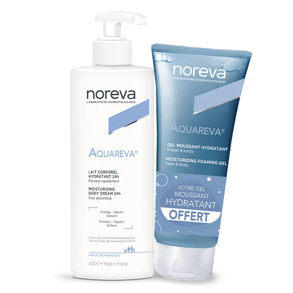Noreva Coffret Aquareva Corps Lait corporel hydratant 400 ml + Gel moussant hydratant 200 ml