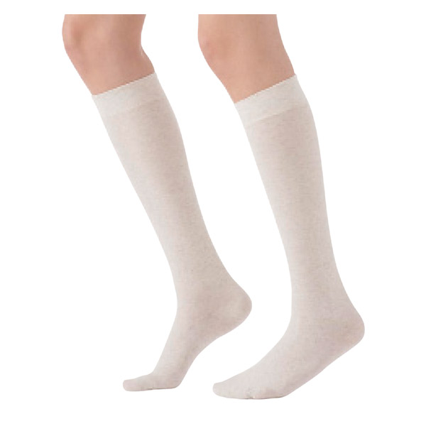 Active Confort Fraîcheur Chaussettes Classe 2 Long Taille XS Écru