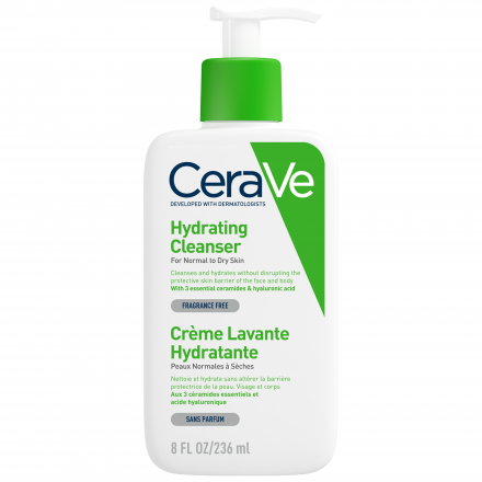 Crème lavante hydratante peaux normales à sèches 236ml